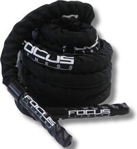 Battle Rope - Focus Fitness Premium - 4 cm x 10 m - Black