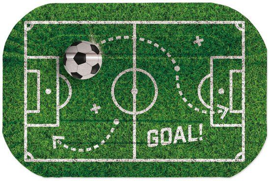 Top1Toys Globos Europe BV Papieren Serveerschalen 30x20cm Voetbal - 2st.