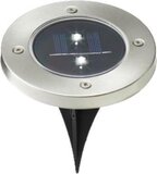 CEPEWA Solar Tuinlamp - 12cm RVS - Zonne-energie - LED - Prikspot