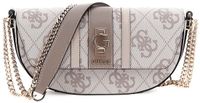 GUESS schoudertas Erenia Convertible Crossbody Flap Dark Taupe Logo wit