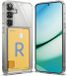 Ringke Fusion Card | Hoesje Geschikt voor Samsung Galaxy S25 | Back Cover met Kaarthouder voor Pasjes | Transparant