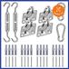 Simple Fix Kit de fixation pour voile d'ombrage - Kit de fixation pour hamac - Inox - 40 pièces