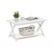 Furinno Simplistische Criss-Crossed Salontafel, Engineered Wood, Wit