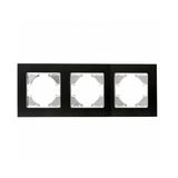 S-EMPOT.ALUMINIUM ZWART FRAME 3ELEM.HORI