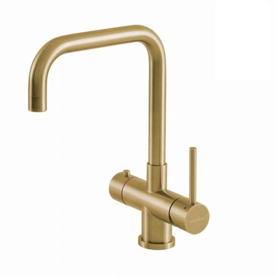 Selsiuz kranen Selsiuz 351223 Push & Turn 3-in-1 Haaks Gold Goud met Combi (Extra) Boiler