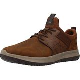 Skechers Delson Axton Lage Sneakers Heren Leer Cognac Maat 41
