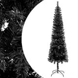 vidaXL - Kerstboom - smal - 210 cm - zwart
