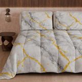 PETTI Artigiani Italiani Winterdekbed 220 × 260 cm, Lichtgrijs marmer
