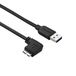 StarTech.com Slanke Micro USB 3.0 kabel haaks naar links 1m - Zwart