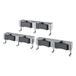 Metaltex klemrail Hang-Up 6 met 9 haken, 3-delige set