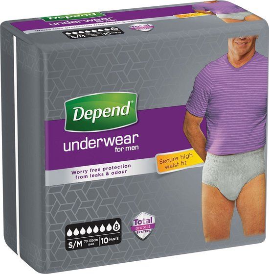 Depend Pants men super S/M 10st