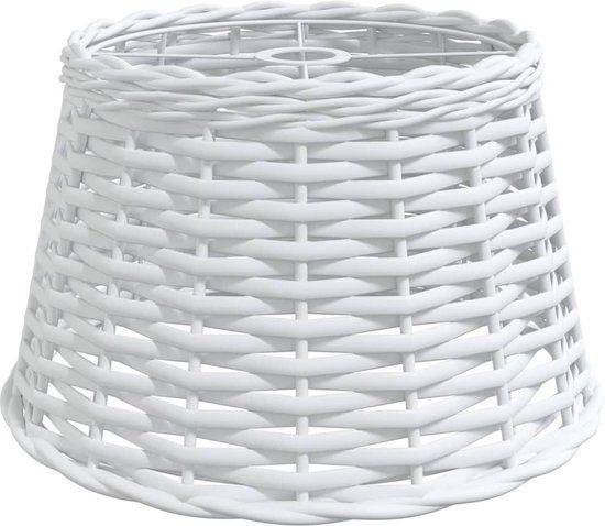 vidaXL Plafondlampenkap Ø38x23 cm wicker wit