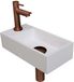 INK Fonteinpack Polystone Links Glans Wit/mat Rose Goud