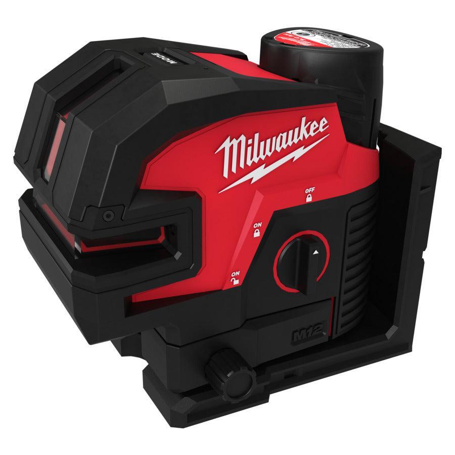 Milwaukee M12™ CLLP4-301C Accu Kruislijnlaser/loodlaser 4 punten 12V 3,0Ah - 4933479203