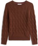 Tommy Hilfiger Gebreide Trui Dames Wol XL Bruin Herfst/Winter 2026