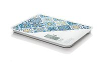 LAICA Digitale keukenweegschaal, 20 kg, zeer nauwkeurige voedselweegschaal, groot lcd-display, tarra- en gewichtsbehoudfuncties, watervolumemeting, gehard glas, blauw
