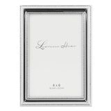 Lawrence Frames Metalen fotolijst zilver-plaat met delicate kralen, 4 bij 6-inch