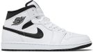 Nike Air Jordan 1 Mid - Reverse Panda - Heren Sneakers Schoenen Wit-Zwart