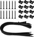 Unyqoos® Complete set van 300 kabelhouders, zwart