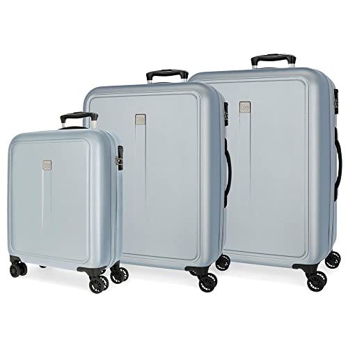 Roll Road Camboya kofferset, beige, 55/68/78 cm, stijve ABS-combinatiesluiting, zijkant, 217 l, 11,06 kg, 4 wielen, handbagage