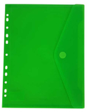 Bronyl documentenvelop A4 transparant groen met perforatierand