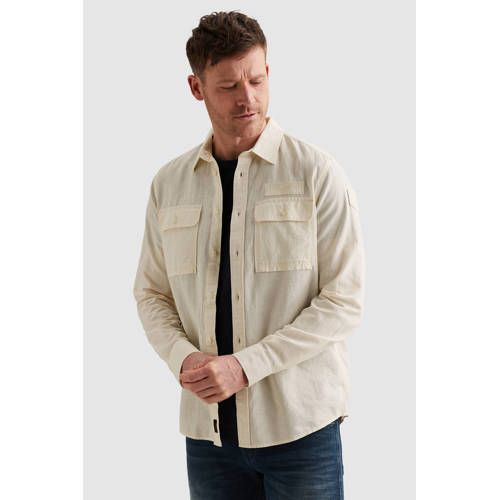 PME Legend regular casual overhemd met linnen ecru