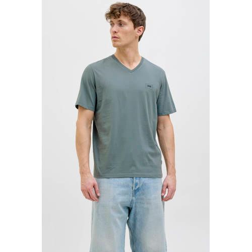 JACK & JONES CORE regular T-shirt grijsgroen