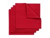 NJRD Serviette Métrique 47x47 cm Lot de 4 Rouge