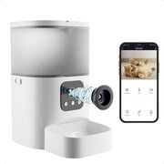 PIXMY Video & Photo PIXMY - Automatische Voerbak - 4L - Wi-Fi - Met App en Full HD Camera - Voederbak Kat - Voerautomaat - Voerbak Kat - Voerautomaat - Pet Feeder - zwart, wit