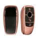kwmobile Mercedes-Benz Smart Key (Keyless) hoesje autosleutel - TPU behuizing autosleutel - Hoogglans roségoud