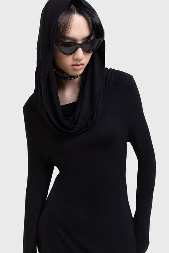 KIHILIST by KILLSTAR KILLSTAR Infinitum Dames Trui met capuchon - zwart - XL