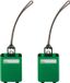 Merkloos / Sans marque Makito Western Europe Kofferlabel - 2x - Groen - Kunststof