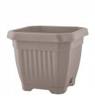 Galicja Octagon - Bloempot met Schotel - 25x25 cm - Mokka