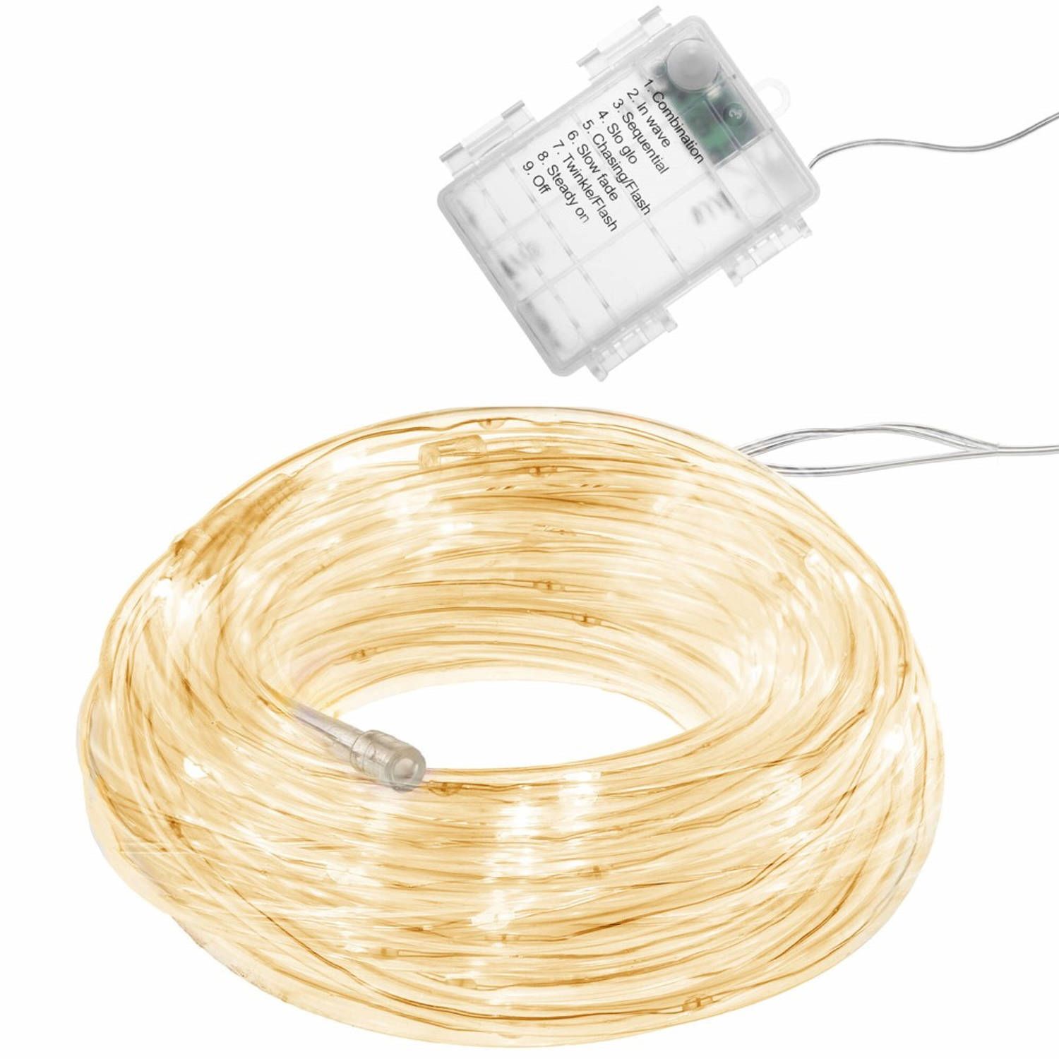 Springos Kerstverlichting | Lichtslang | 5 m | Batterij | 50 LED | Warm Wit
