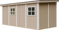 Timbela M940B-TERRA BROWN Tuinhuis op houtbasis - 11,47 m² - 530x248xH231 cm - Bruin
