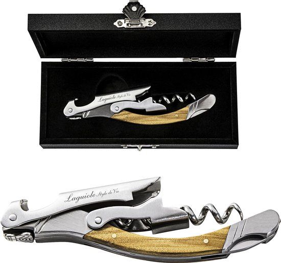 Laguiole Style de Vie Kurkentrekker - Olijfhout - In giftbox