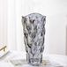 Vase à fleurs en verre épaissi sans marque - Gris fumé - 24 cm