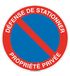AUA SIGNALETIQUE - schild parkeerverdediging privégrondstuk - Ø 180 mm, aluminium Dibond 3 mm