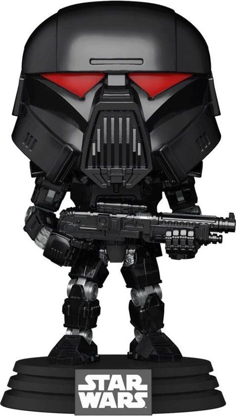 Funko Pop! Star Wars The Mandalorian Dark Trooper (Battle) Figuur - 9cm