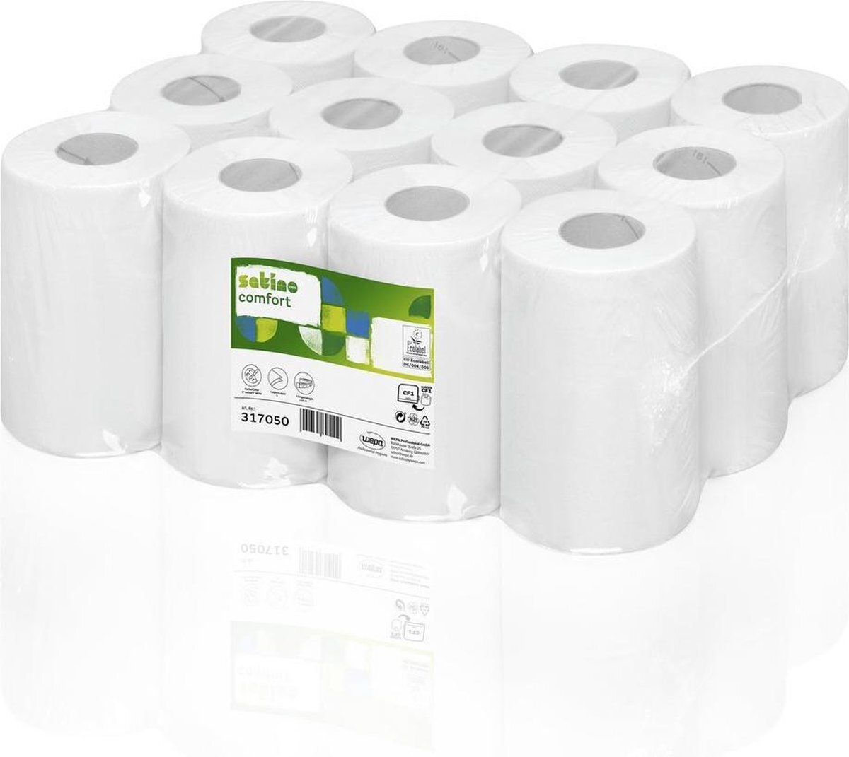 Satino Toiletpapier multirol, 1-laags, 120m centerfeed, pak à 12 rollen