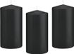 Trend Candles Bougie cylindrique/bougie tronc - 10x - Noir - 8 x 15 cm - 69 heures de combustion