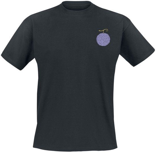 One Piece Gum-Gum Teufelsfrucht Heren T-shirt - zwart - XL