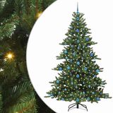 vidaXL Kunstmatige Hinged Kerstboom Groen 210 cm PVC en Staal