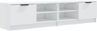 vidaXL Tv-meubels 2 st 80x35x36,5 cm bewerkt hout hoogglans wit