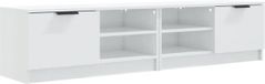 vidaXL Tv-meubels 2 st 80x35x36,5 cm bewerkt hout hoogglans wit