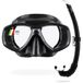 CRESSI Perla & Mexico Set - Combiset Masker Perla + Snorkel Mexico Ideaal voor Snorkelen Vrijduiken Duiken, Zwart/Zwart, Eén maat, Unisex Volwassene