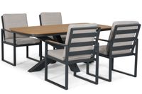 Lifestyle Garden Furniture Lifestyle Alessio/Camila 180x100 cm dining tuinset 5-delig