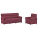 vidaXL Canapé 2 places Tissu Rouge vin