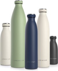 LARS NYSØM 'Ren' Stainless Steel Water Bottle 750ml - Midnight Blue