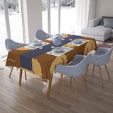 Bonamaison Tafelkleed, Anti-Mold, Sneldrogend, Waterdicht, 100% Polyester Tafellaken, Bruine tinten, 140 x 200 Cm